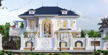 Thiết kế kiến trúc biệt thự Pháp cổ điển 